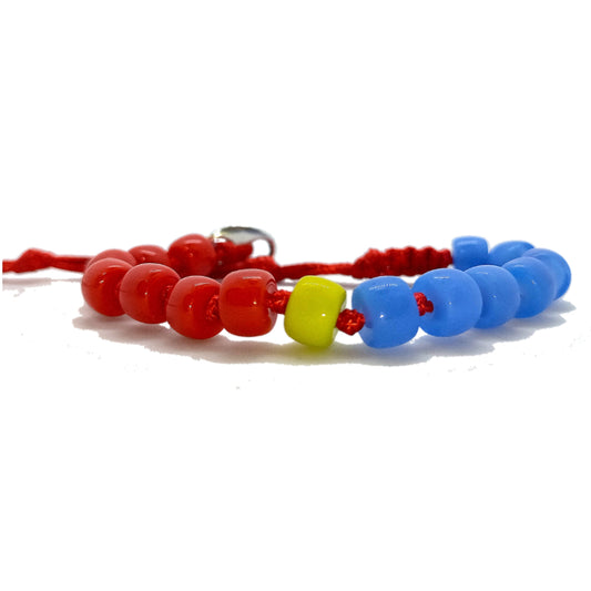 Bracciale Dharma H010 pvc blu/rosso