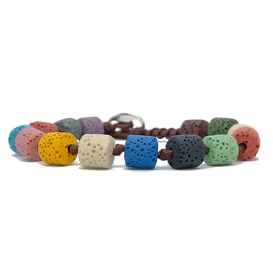 Bracciale L0085A Lava Multicolor ( Pietra lavica )