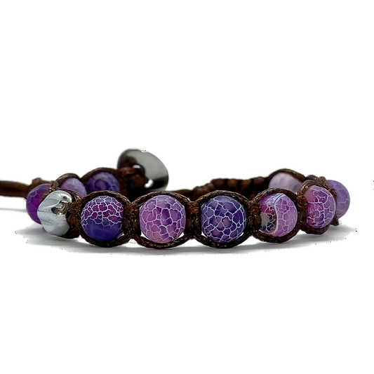 Bracciale L0115 Agata crash viola