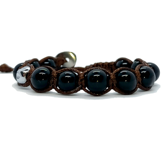 Bracciale L001 Onice nero lucido