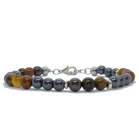 Bracciale Inspiration M005 Ematite e occhio di tigre