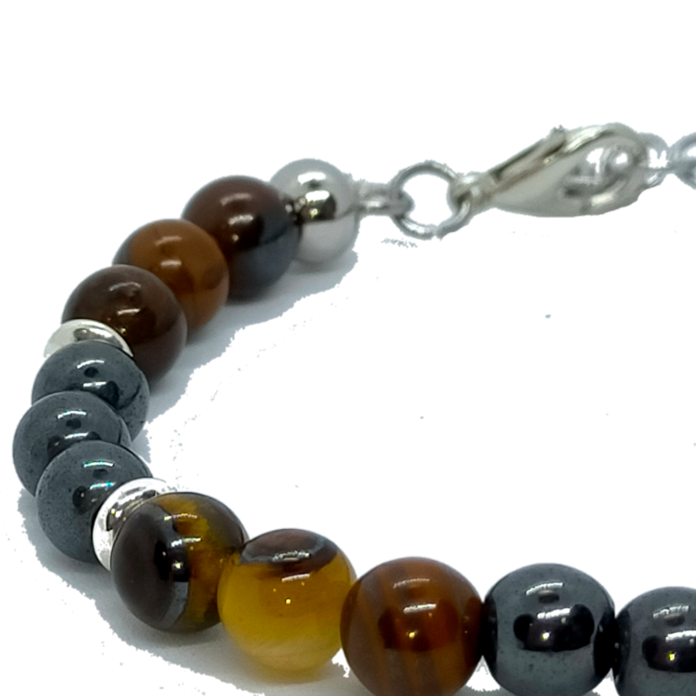 Bracciale Inspiration M005 Ematite e occhio di tigre