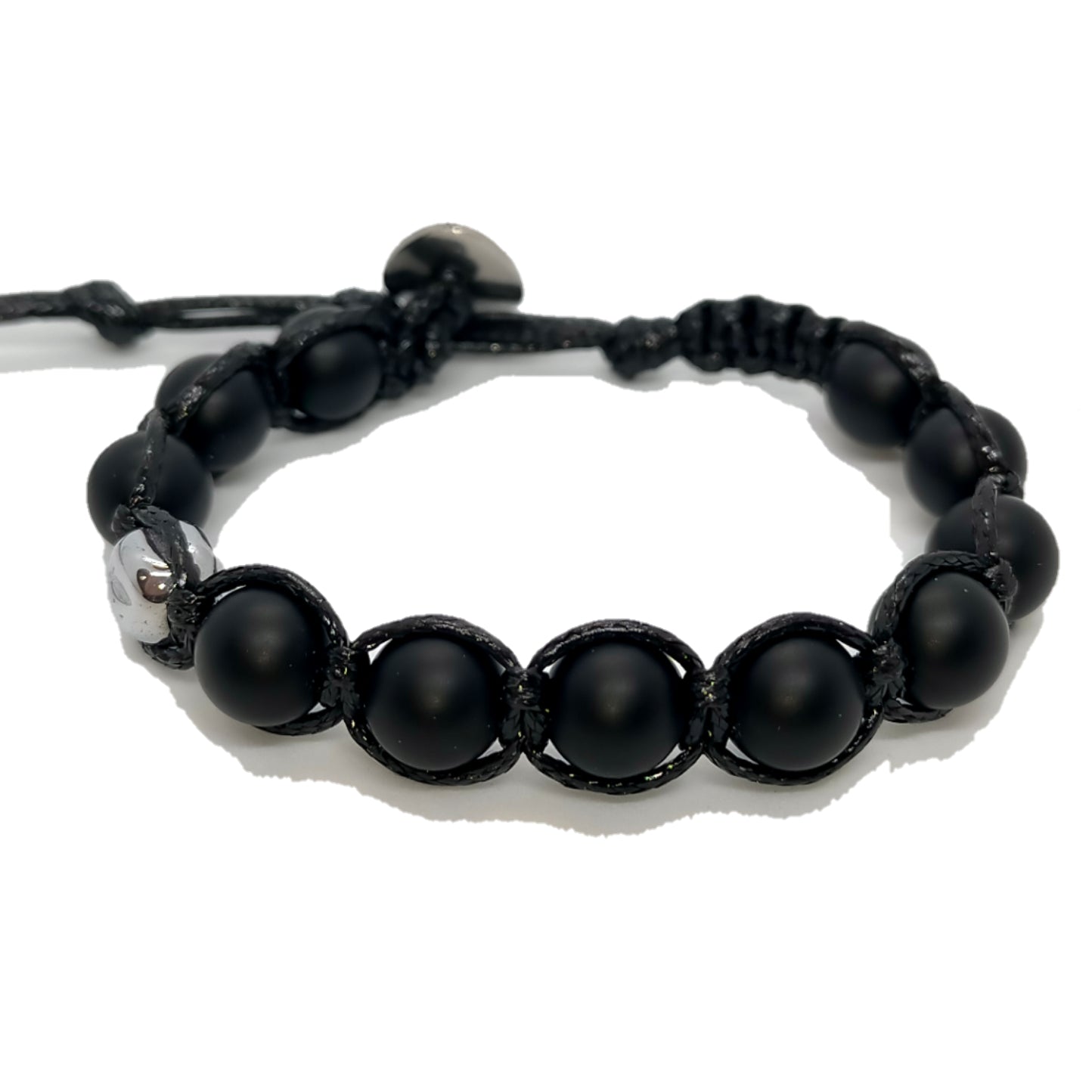 Bracciale L0110N Onice nero satinato